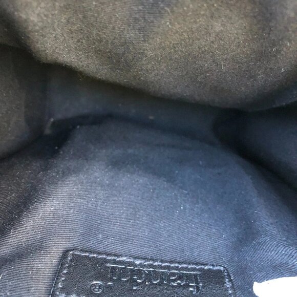 Vintage FRANCHI Square Midcentury Purse Black Leather Buckle Shoulder Hand Bag - Picture 9 of 10